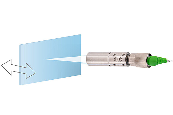 Thickness measurement with varying measurement distances