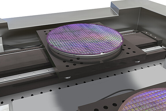 Positioning the wafer stage using capacitive sensors