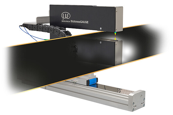 Thickness measurement of strips and sheets with sensor systems