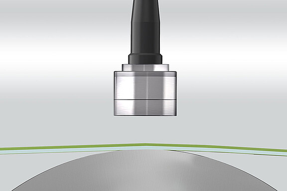 Differential thickness measurement of plastic or adhesive with confocal sensors