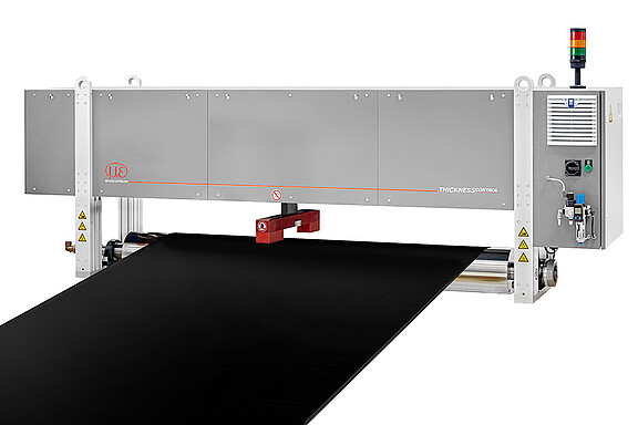 Thickness measurement of rubber sheets