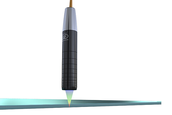 One-sided thickness measurement on transparent materials