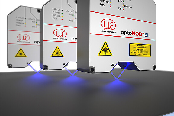 Distance measurement onto anti-reflective coated glass