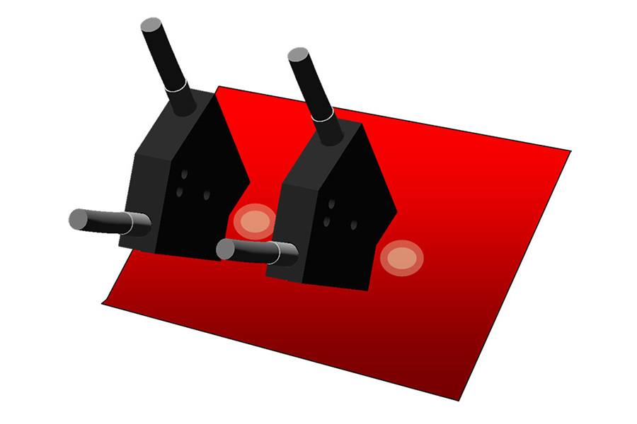 Direct color comparison parking sensor and rear bumper