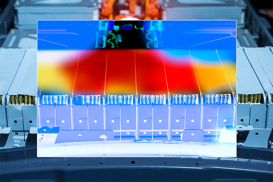 Temperature monitoring of drive batteries during handling and transport 