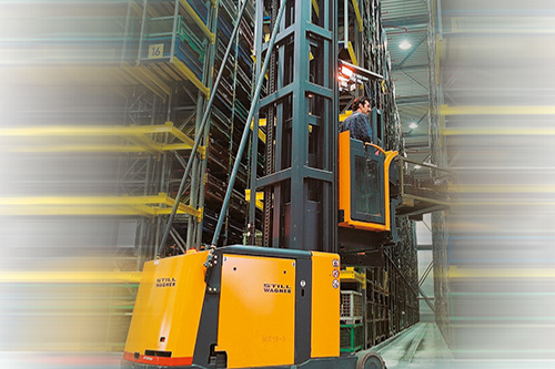 Detection of the lifting height of forklifts